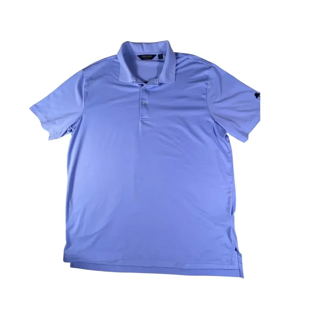 Polo Golf‎ Ralph Lauren Men's XL Light Blue Performance Polo Shirt Short Sleeve